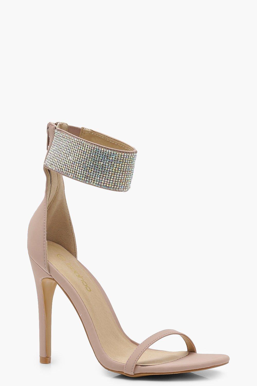 pink diamante heels
