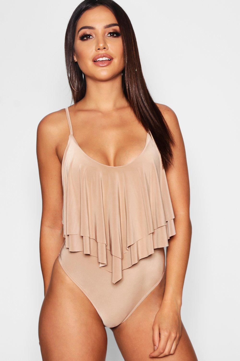 double layer frill bodysuit