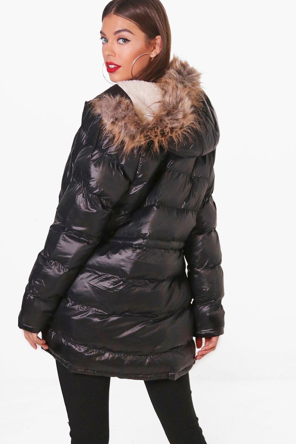 fur hood puffer