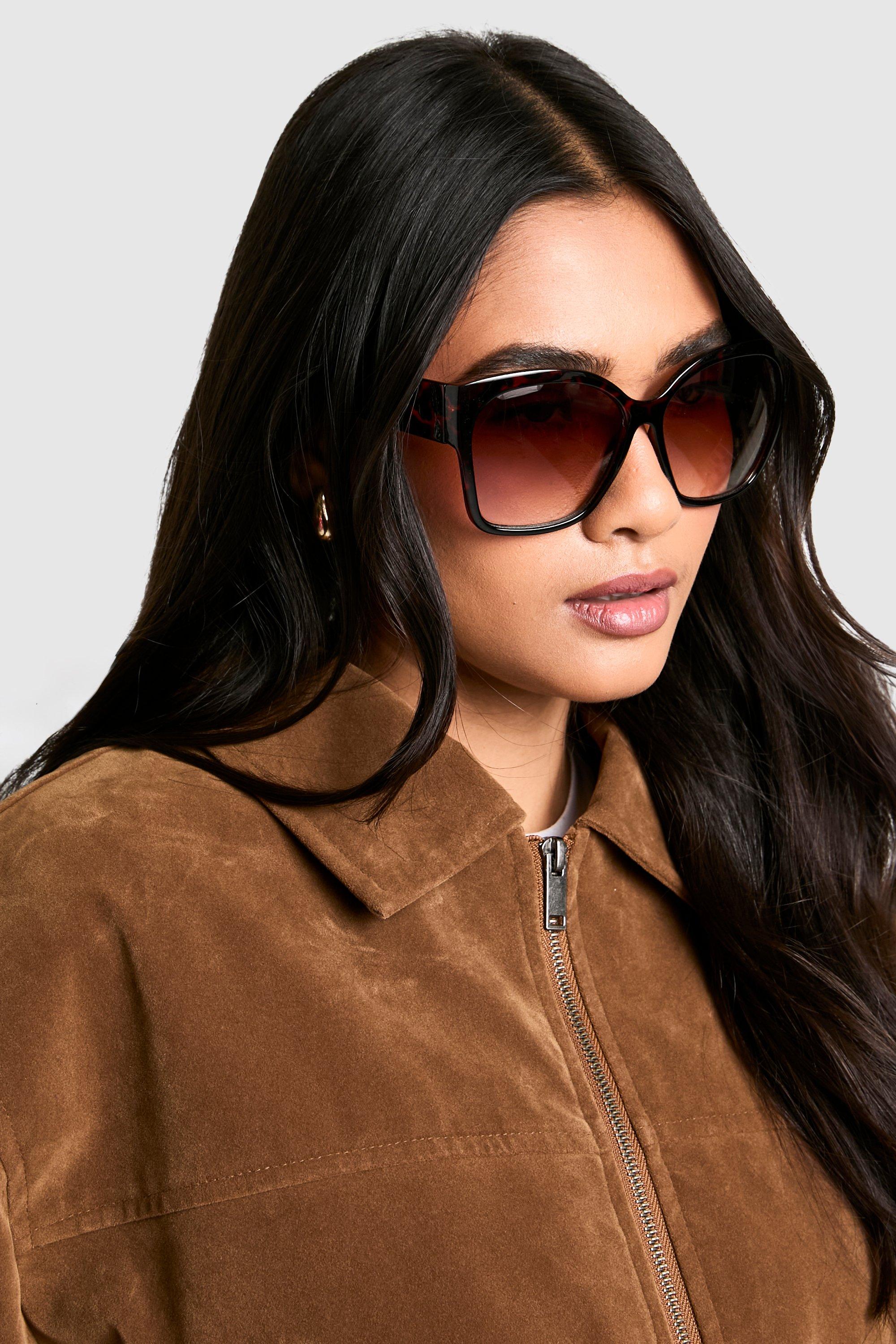 Womens Oversized Tortoise Shell Sunglasses - Brown - One Size, Brown