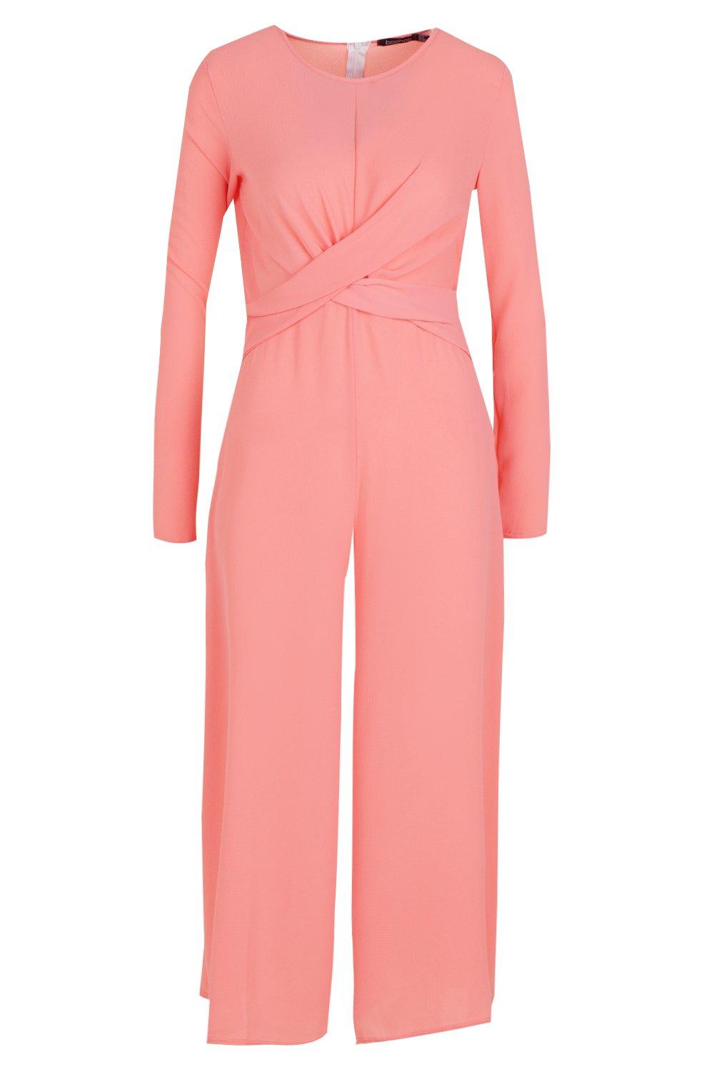 knot front culotte jumpsuit