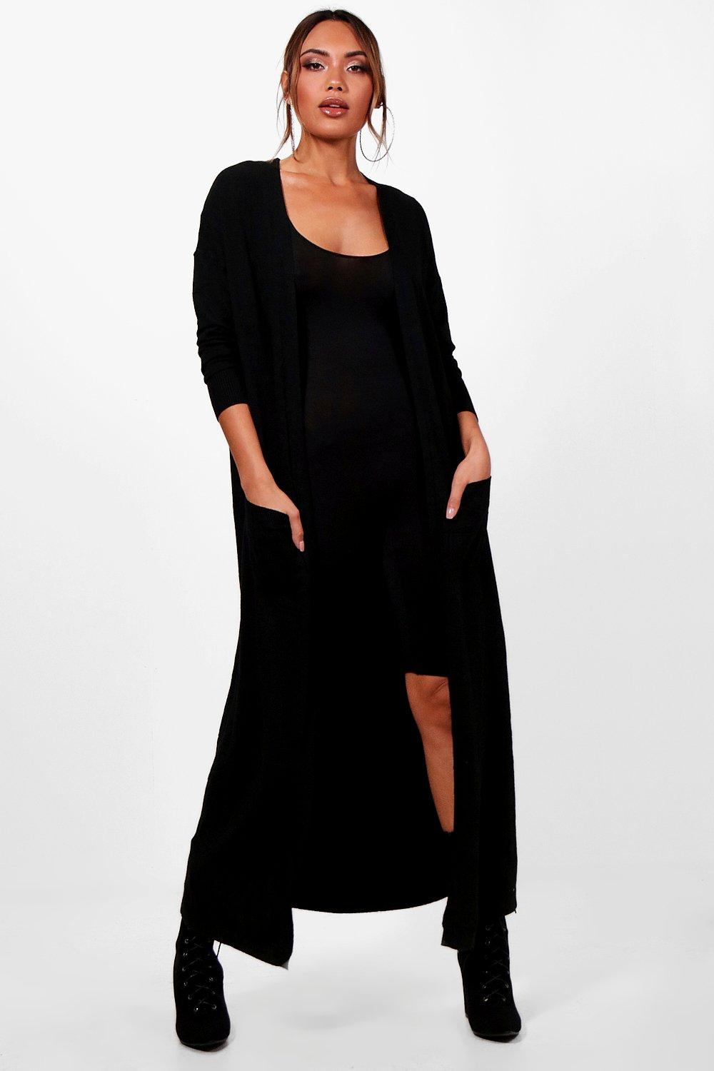 long black maxi cardigan