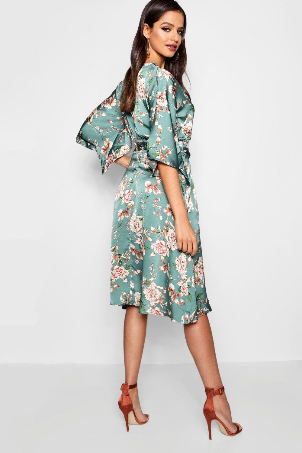 floral batwing dress