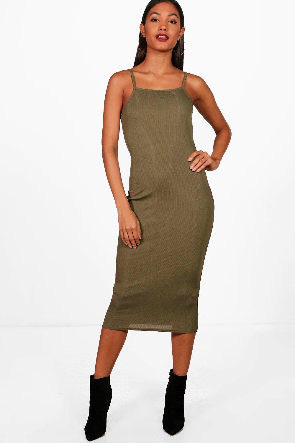 boohoo ribbed dress