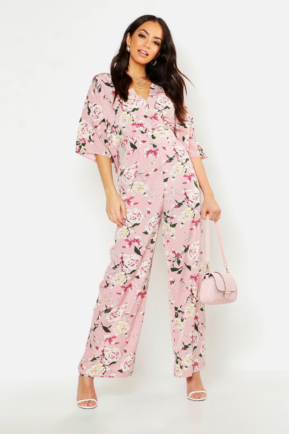 floral batwing jumpsuit