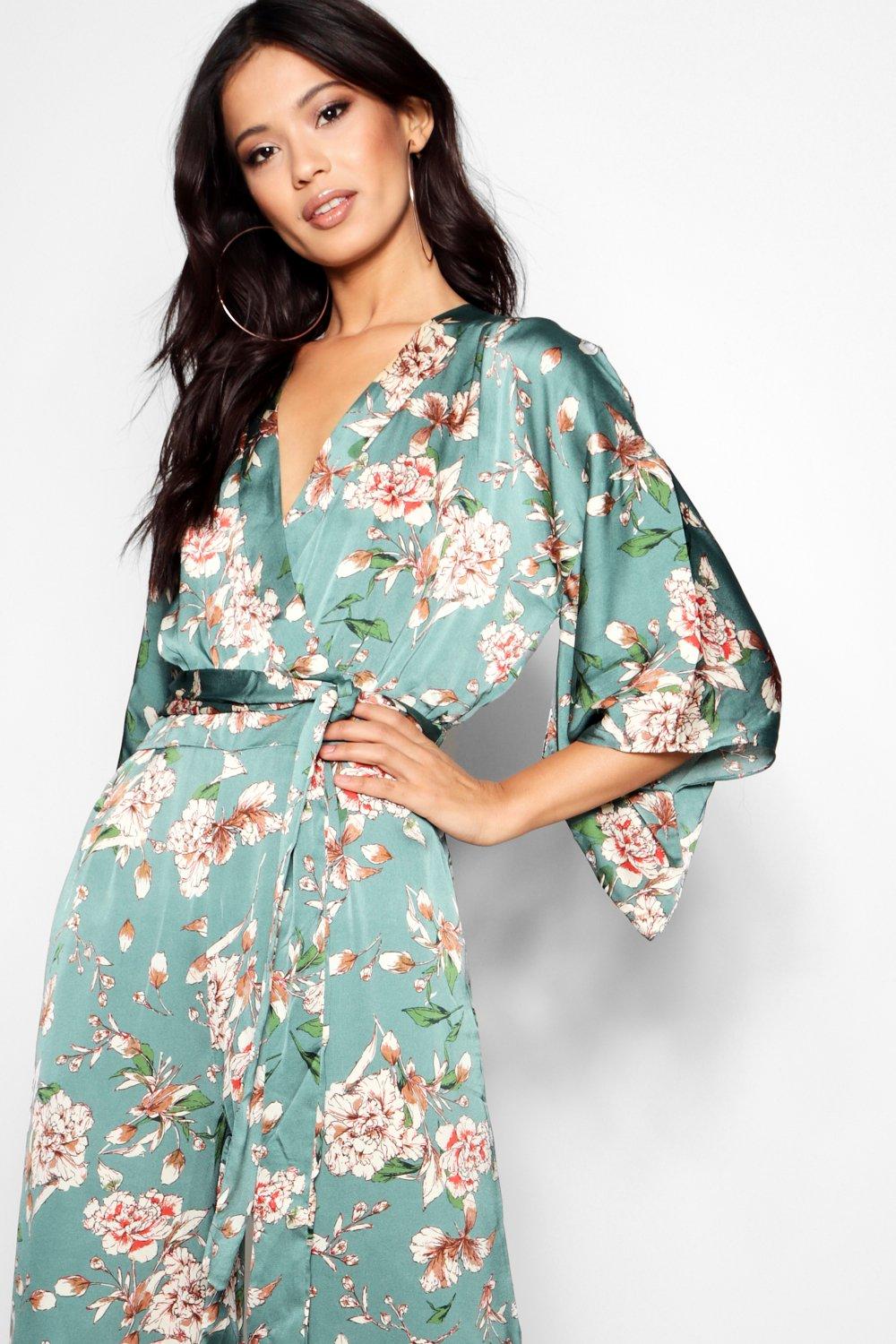 floral batwing jumpsuit