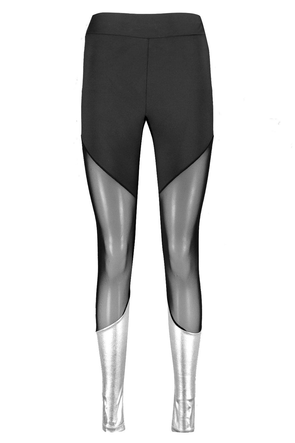 metallic athletic leggings