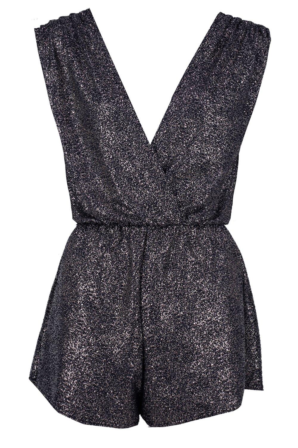 black glitter playsuit