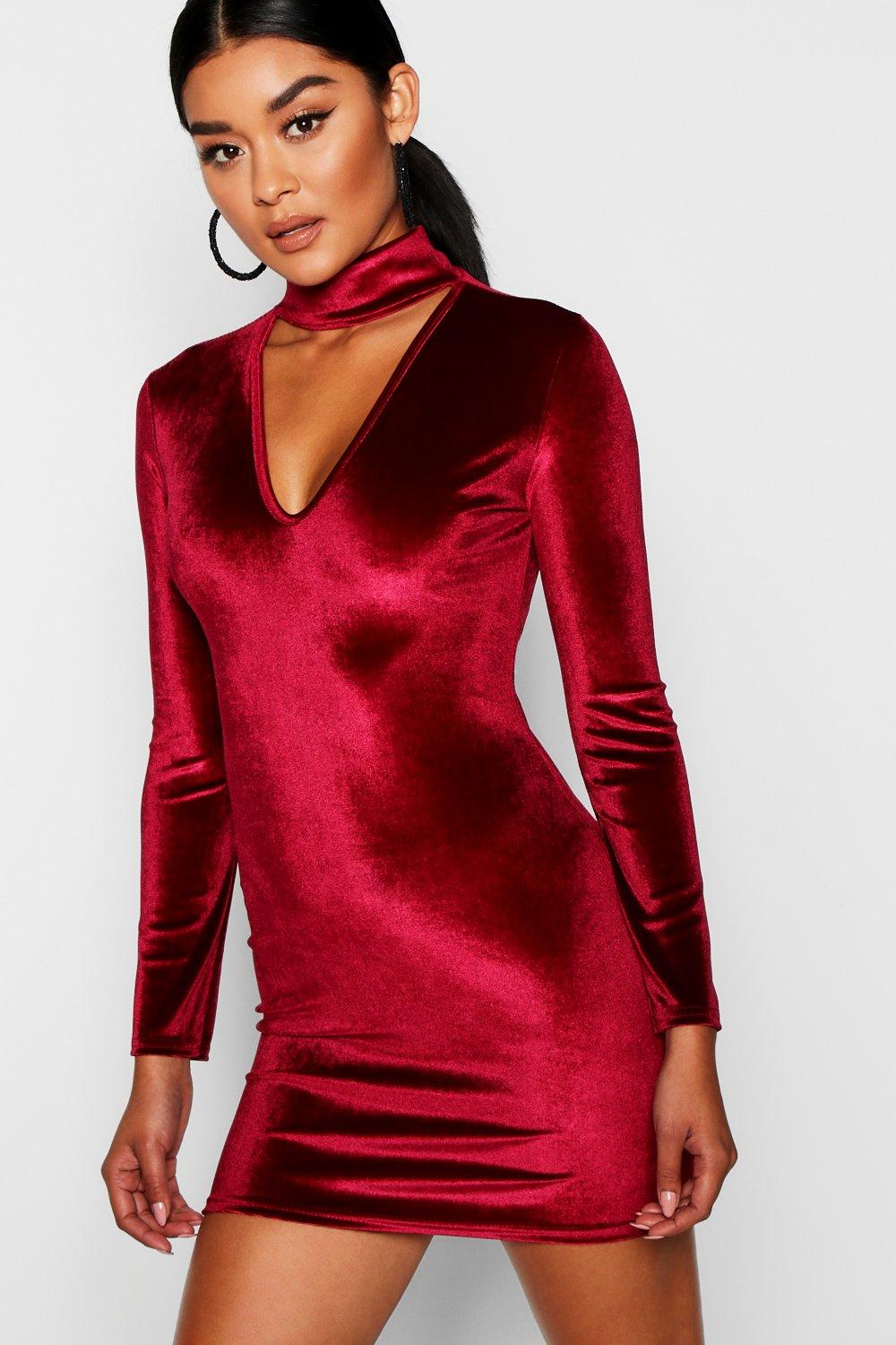 velvet choker dress