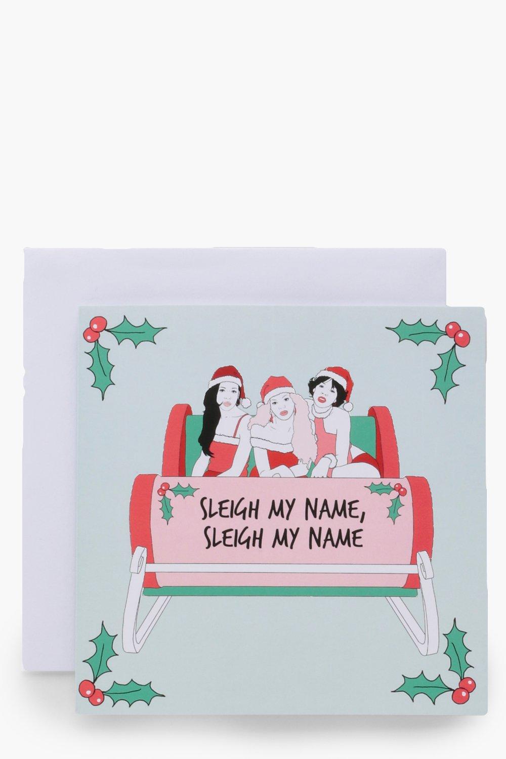 Sleigh My Name Christmas Cards Boohoo Uk