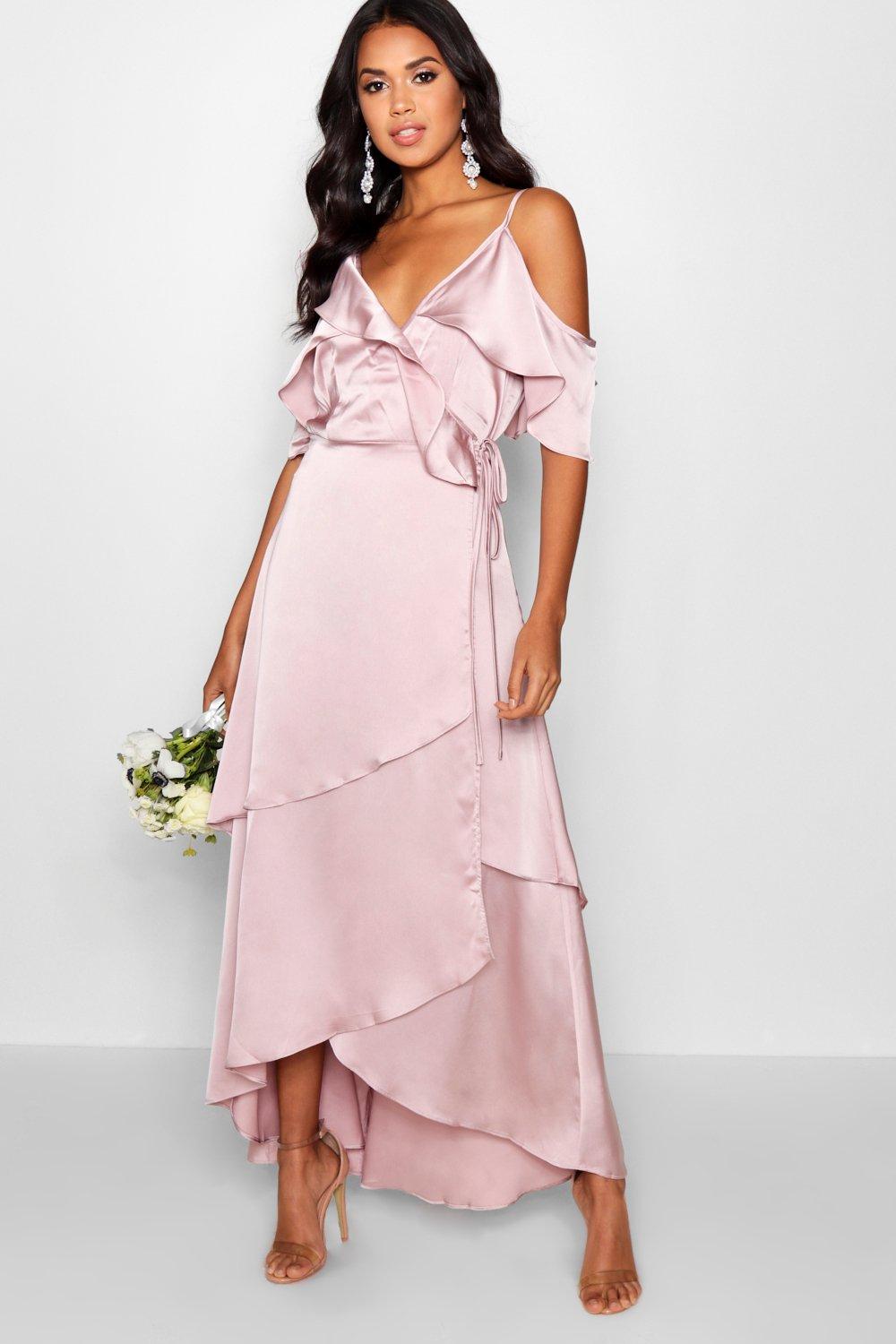 satin mauve dress