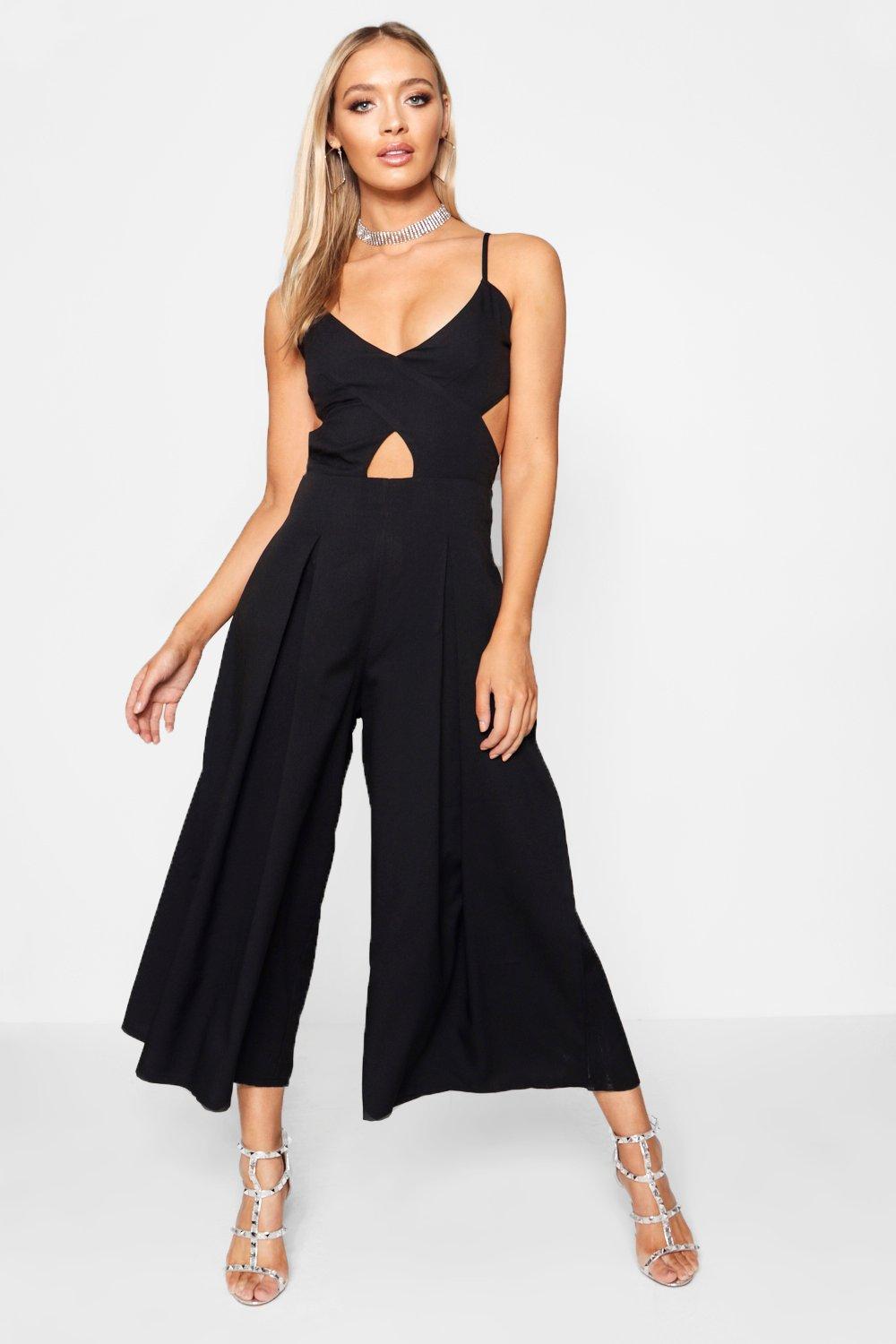 cut out culotte jumpsuit