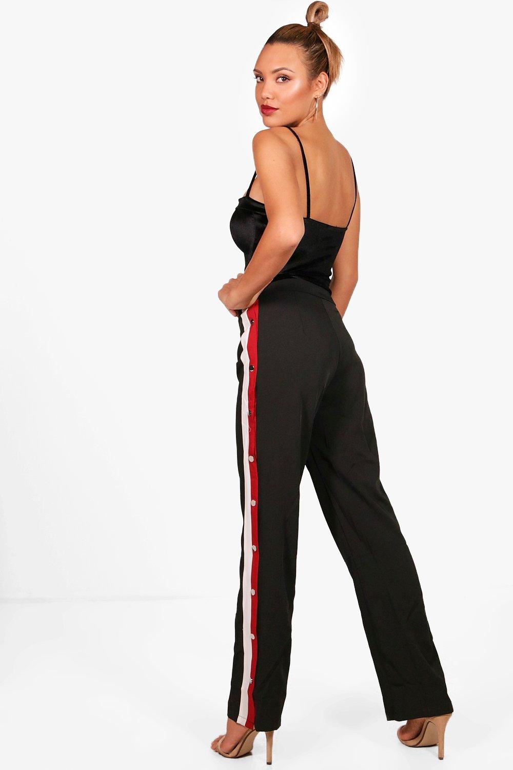 popper side track pants