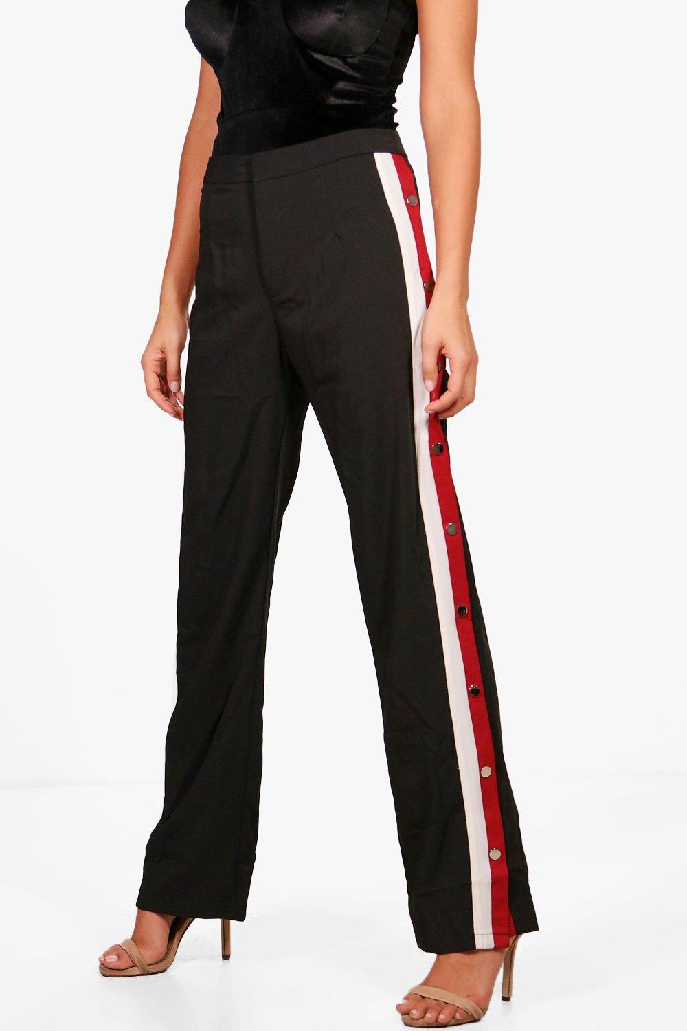 popper side track pants