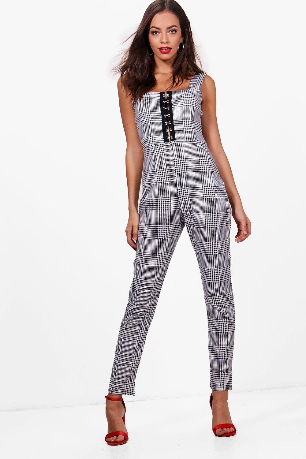 pinafore jumpsuit boohoo