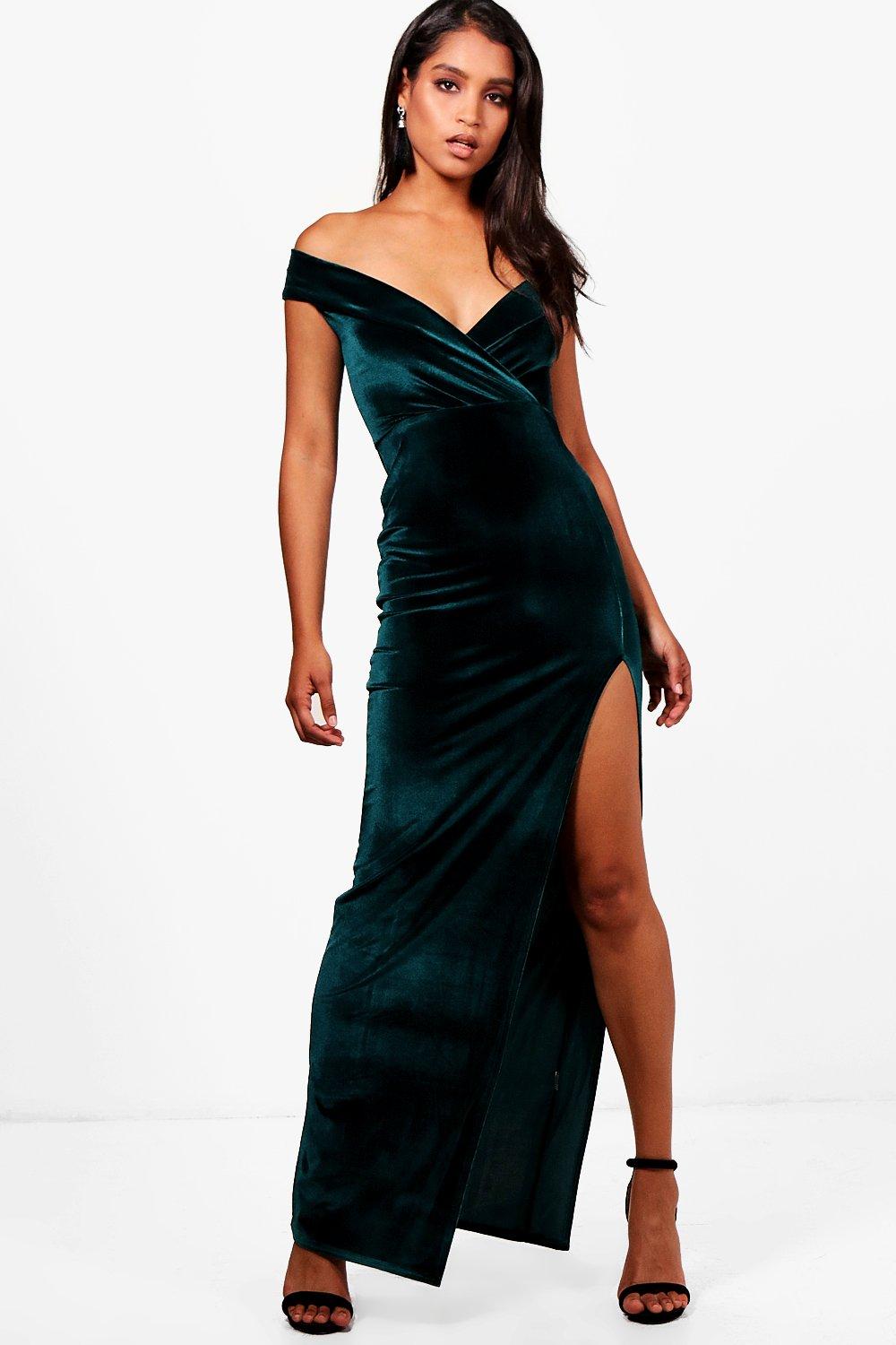 emerald velvet maxi dress