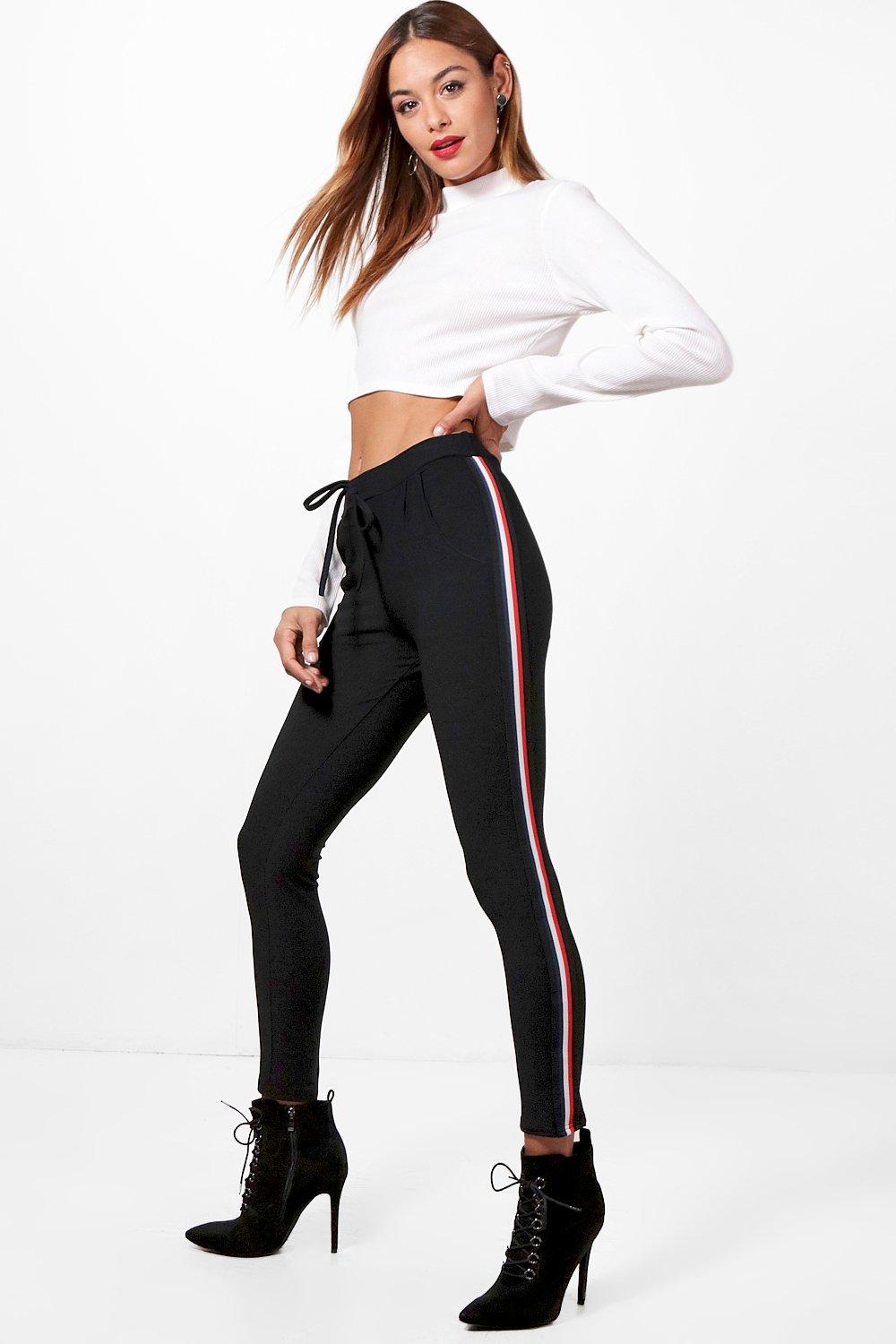 side stripe pants womens