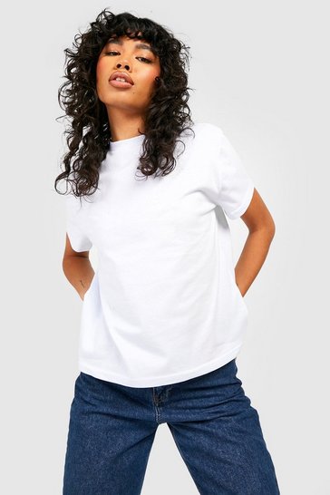 White T-Shirts | Womens Plain White T Shirts | boohoo UK