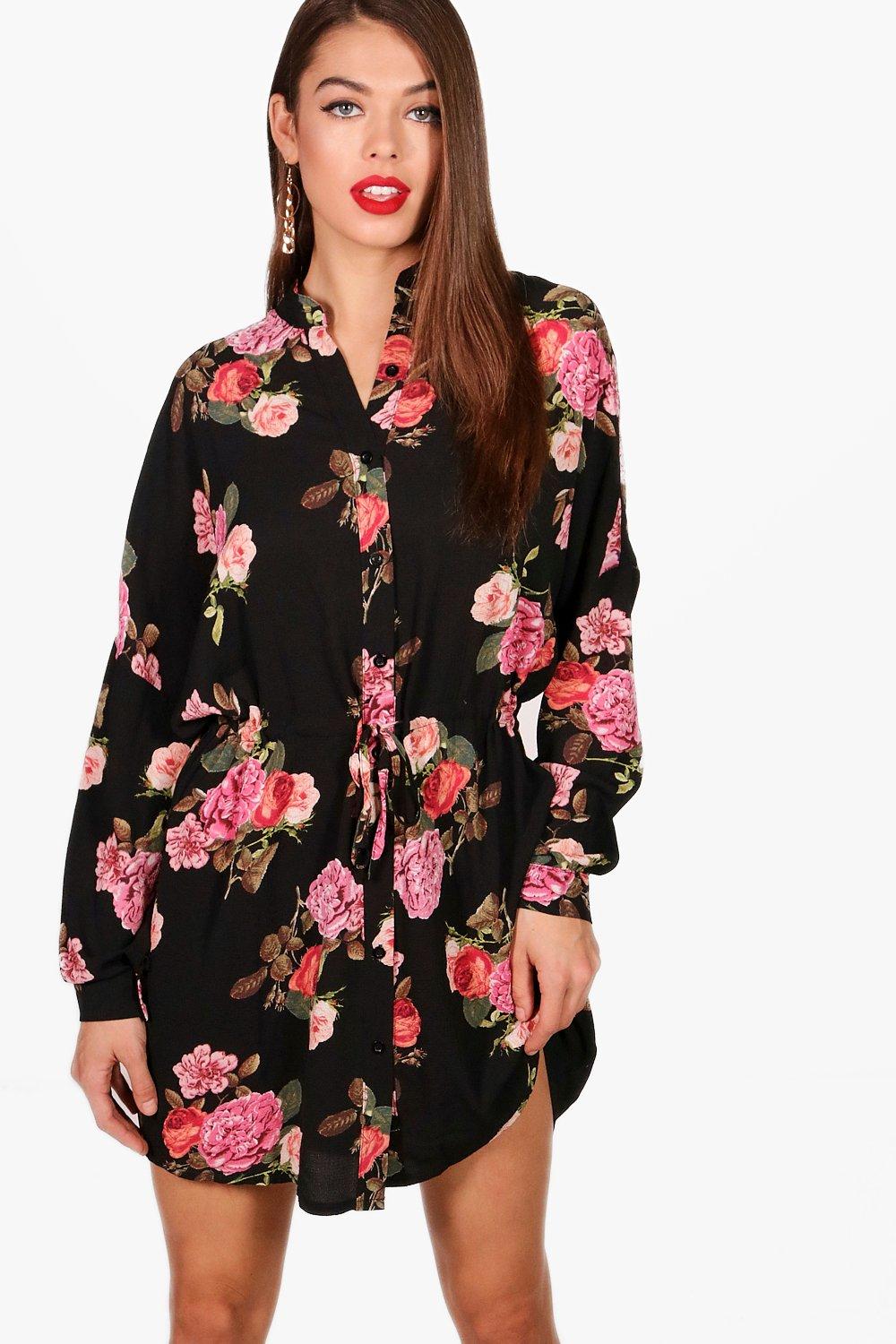 floral tie dress