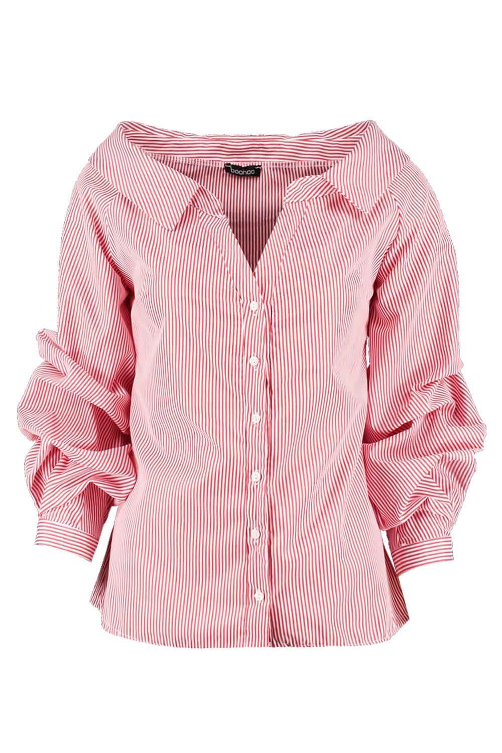 girls ruffle sleeve shirt