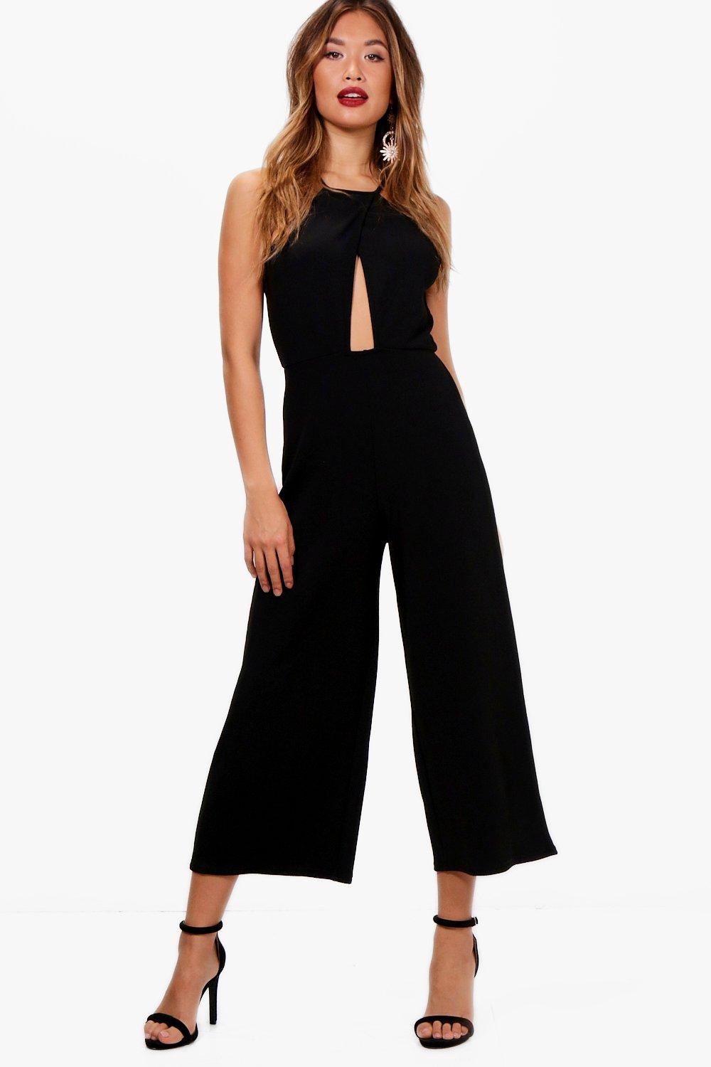 high neck culotte jumpsuit