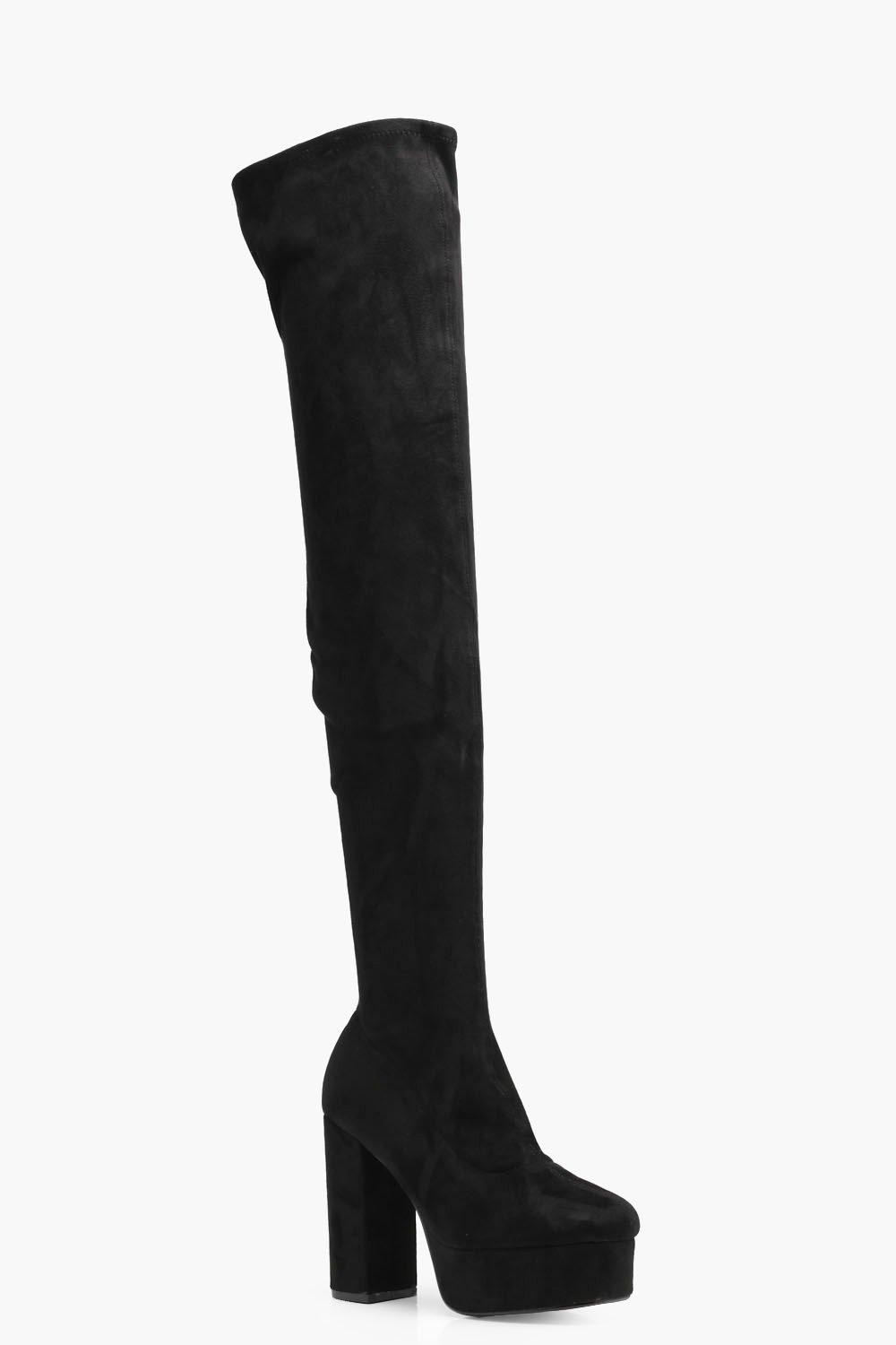 over the knee boots with platform