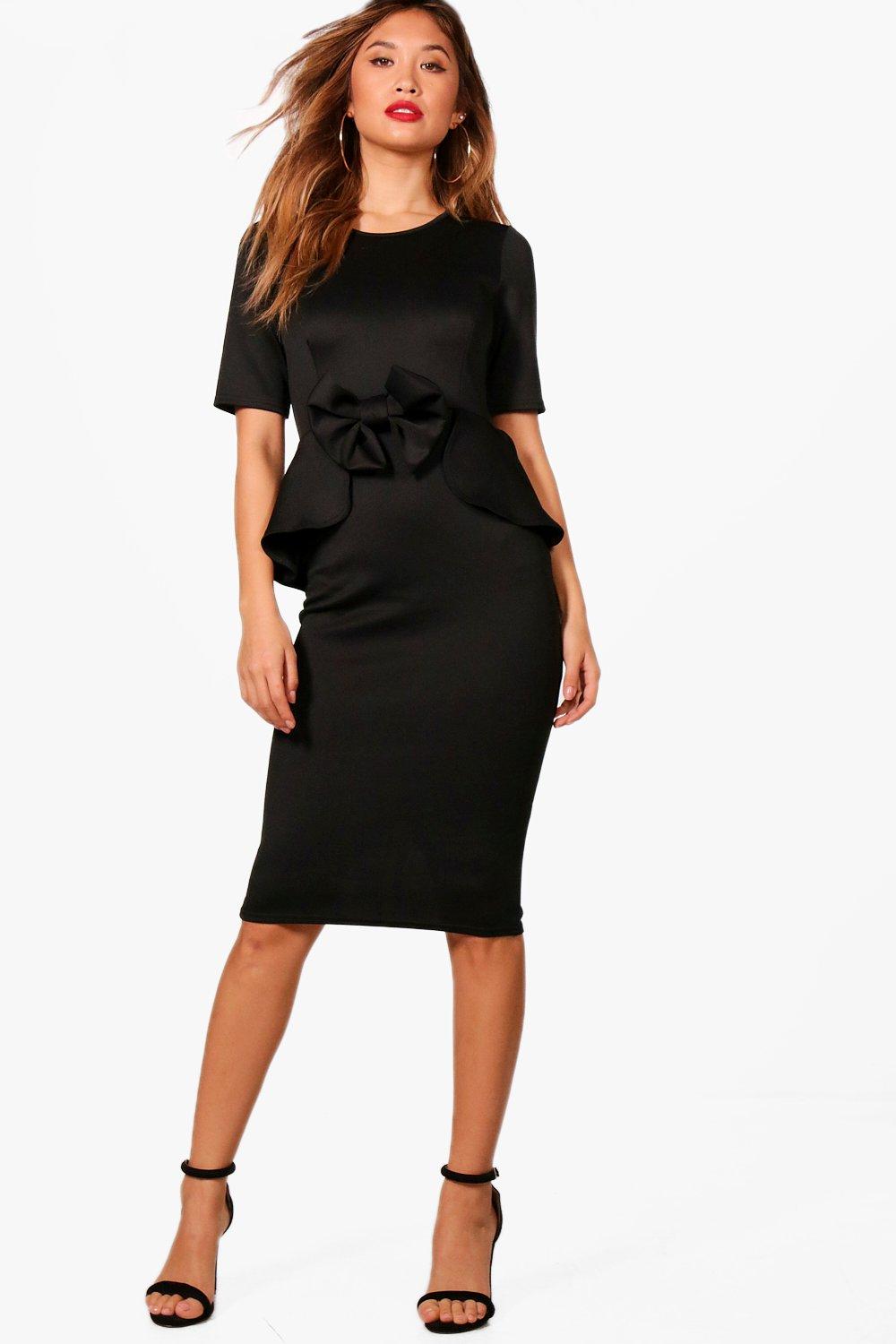 boohoo bow dress