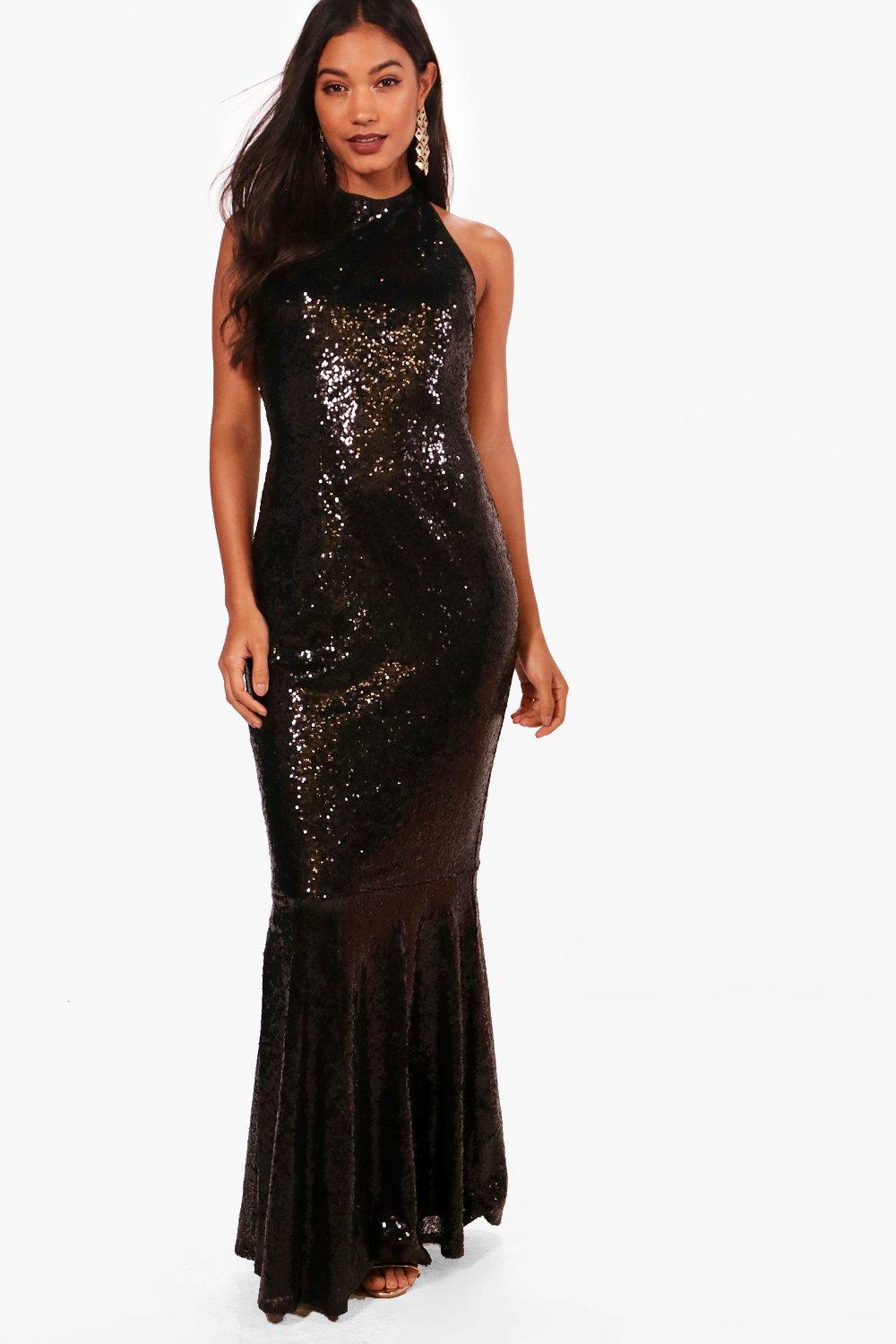 boohoo sequin maxi