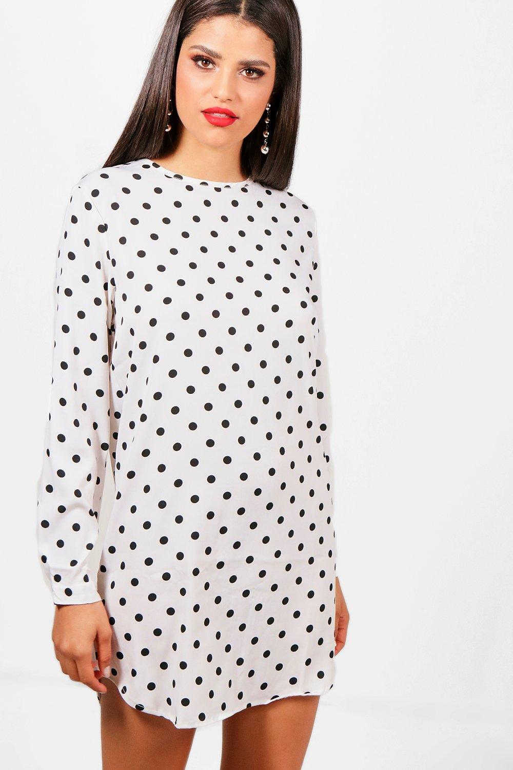 spot shift dress