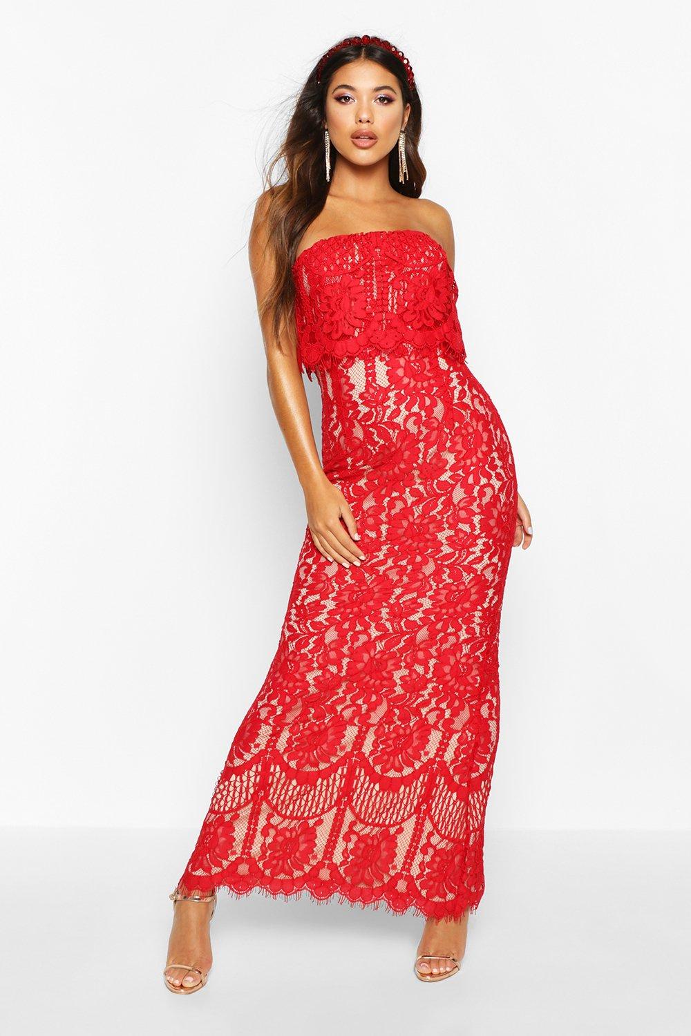 paradise island scalloped lace maxi