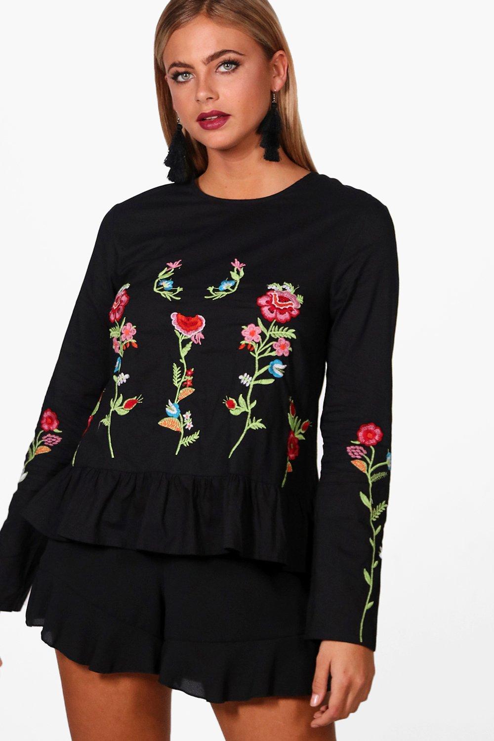 peplum top boohoo