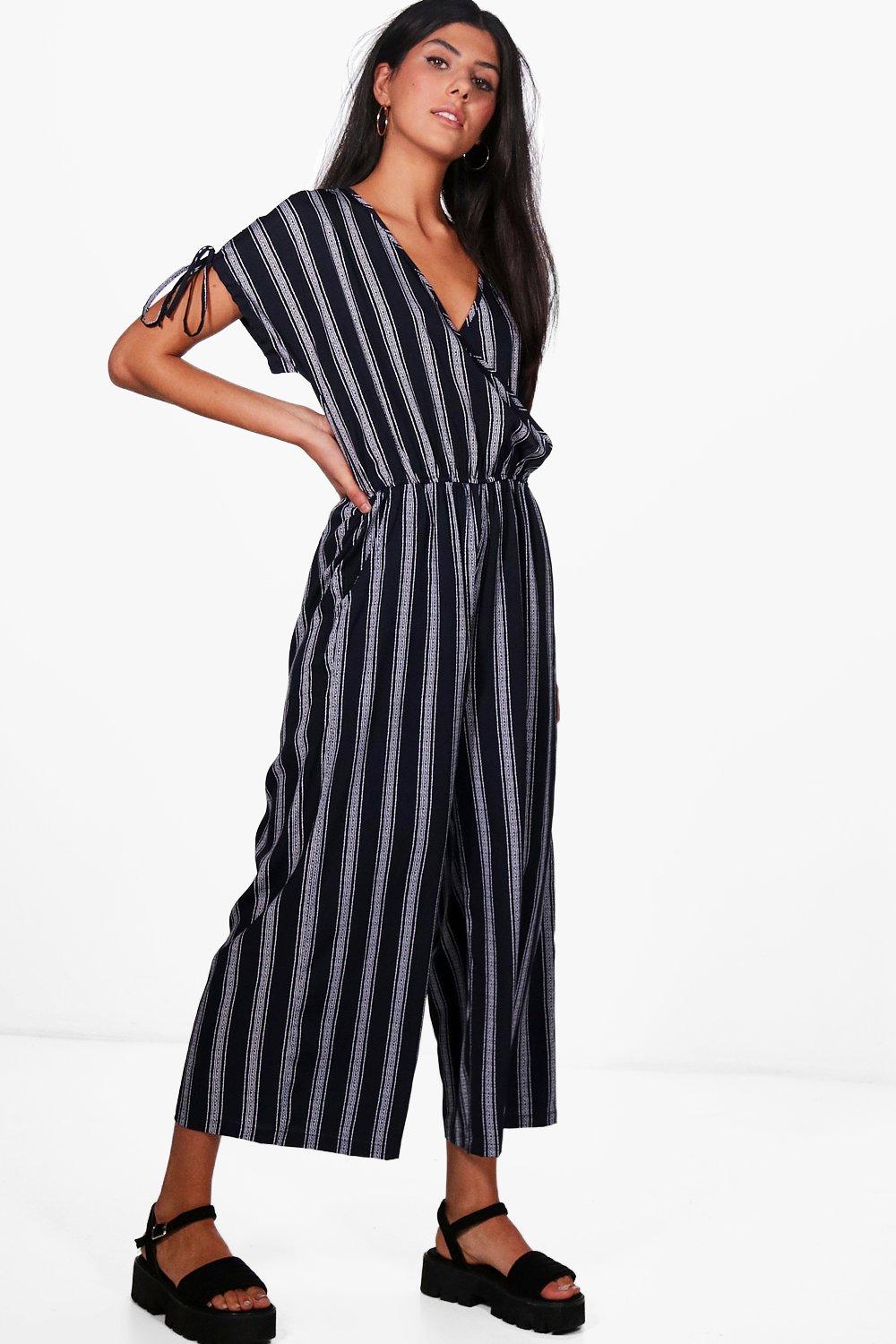 boohoo wrap front jumpsuit