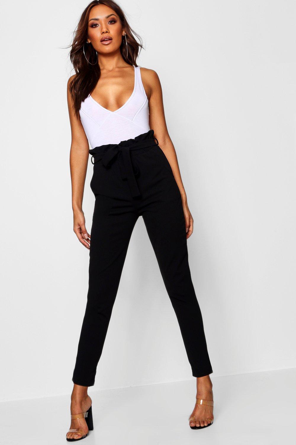 black trousers tie waist