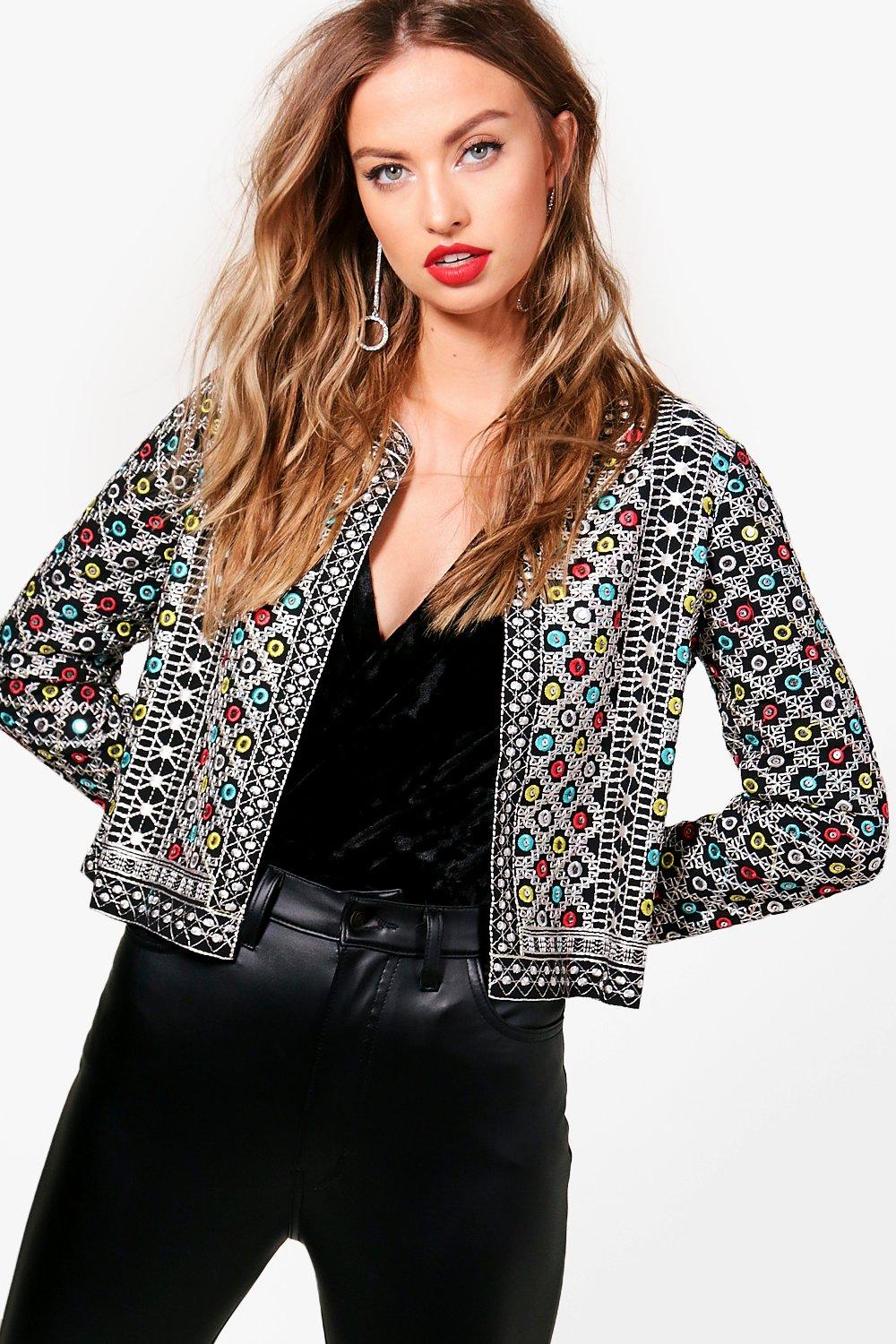 Daisy Boutique Embroidered Trophy Jacket | Boohoo
