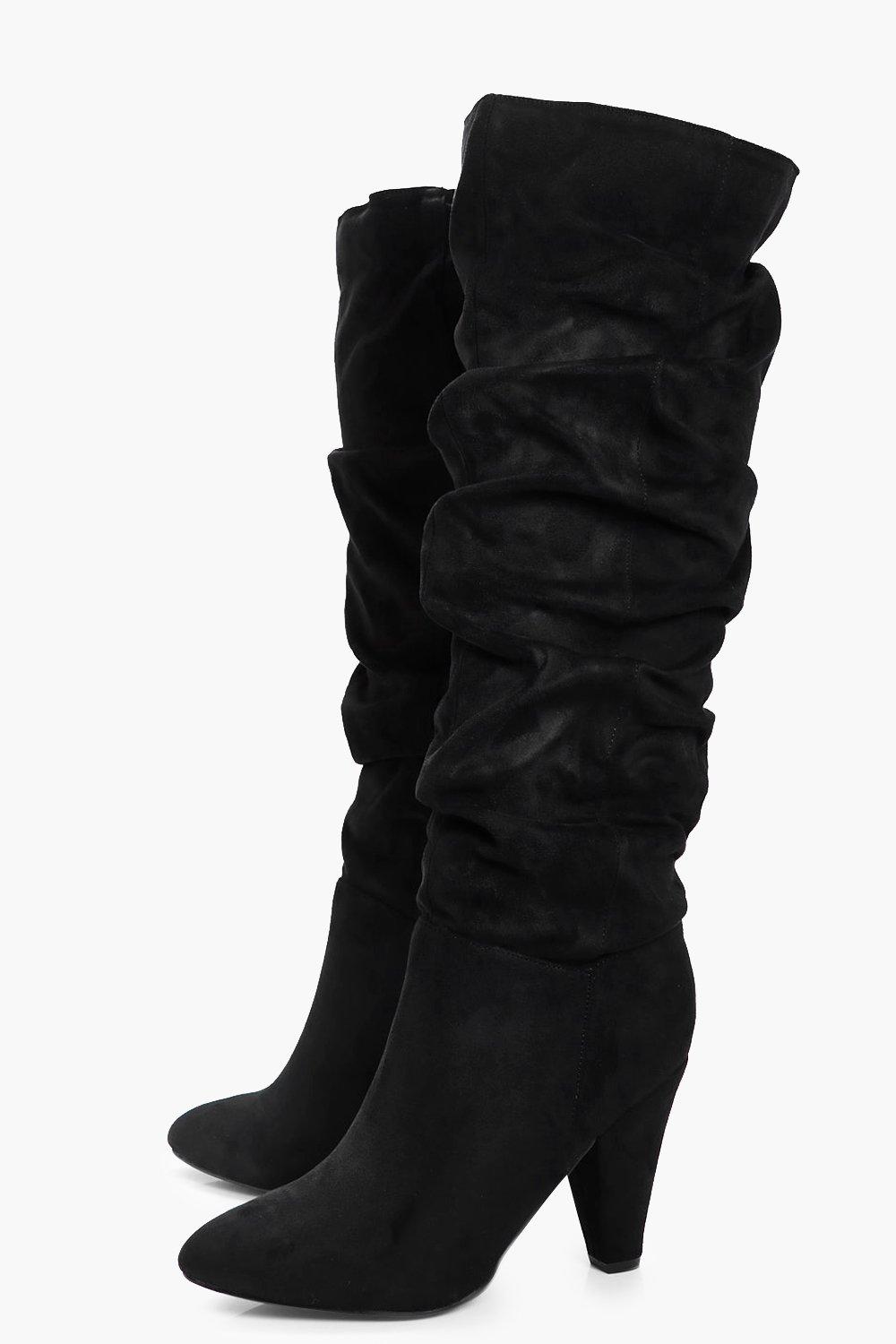 slouch knee high boots