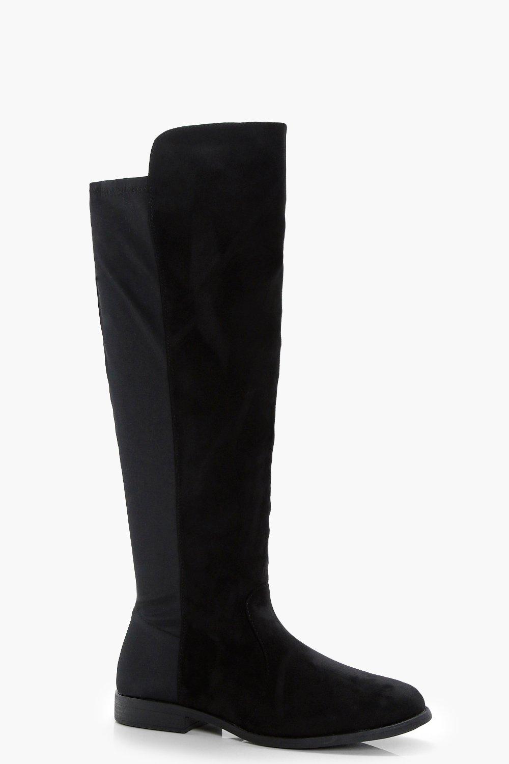 flat knee length boots uk