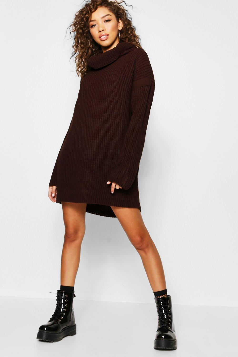 roll neck sweater dress