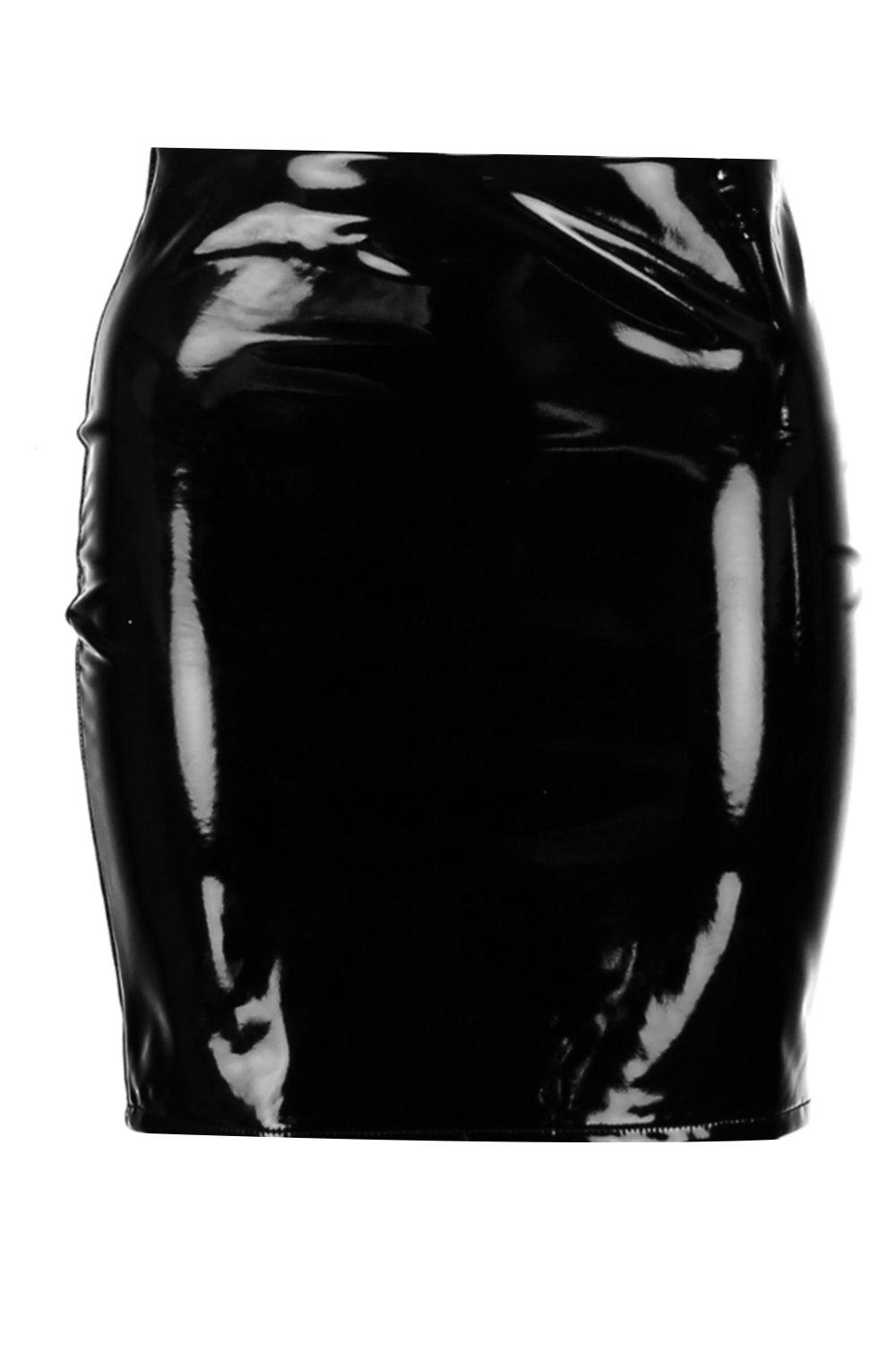 

Rosie Vinyl Mini Skirt, Черный