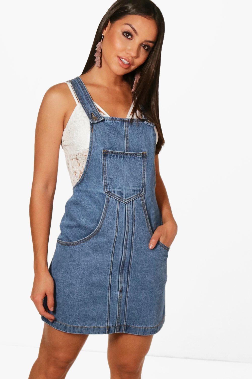 denim pinafore dress nz