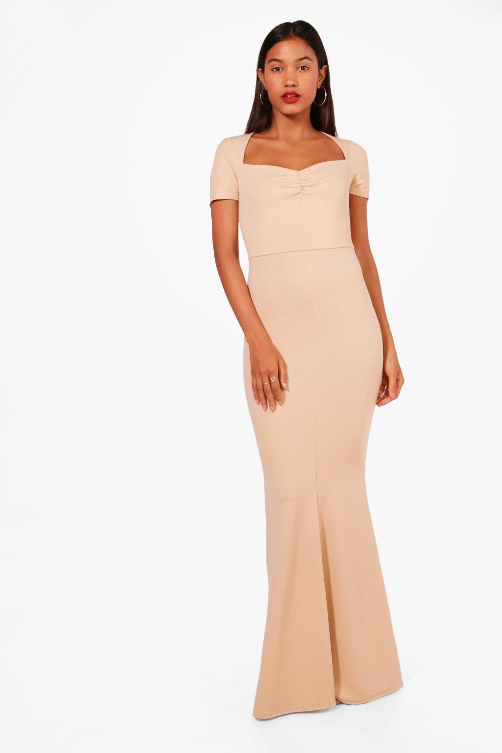 Tan Sweetheart Dress