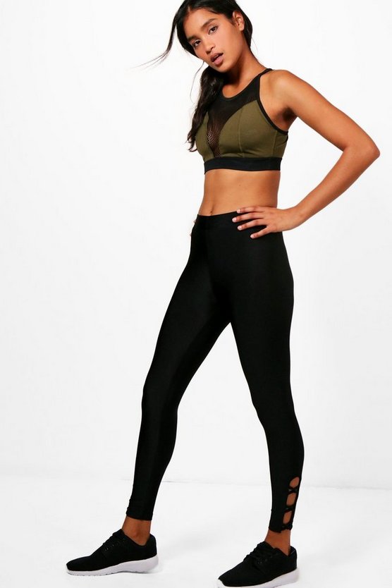 Millie Fit Cut Out Breathable Running Leggings | Boohoo