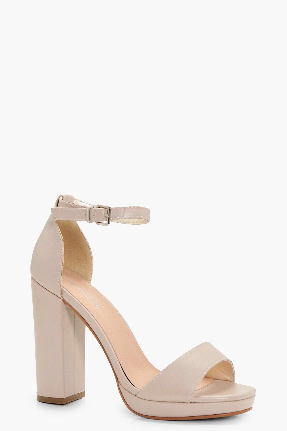 womens nude block heels