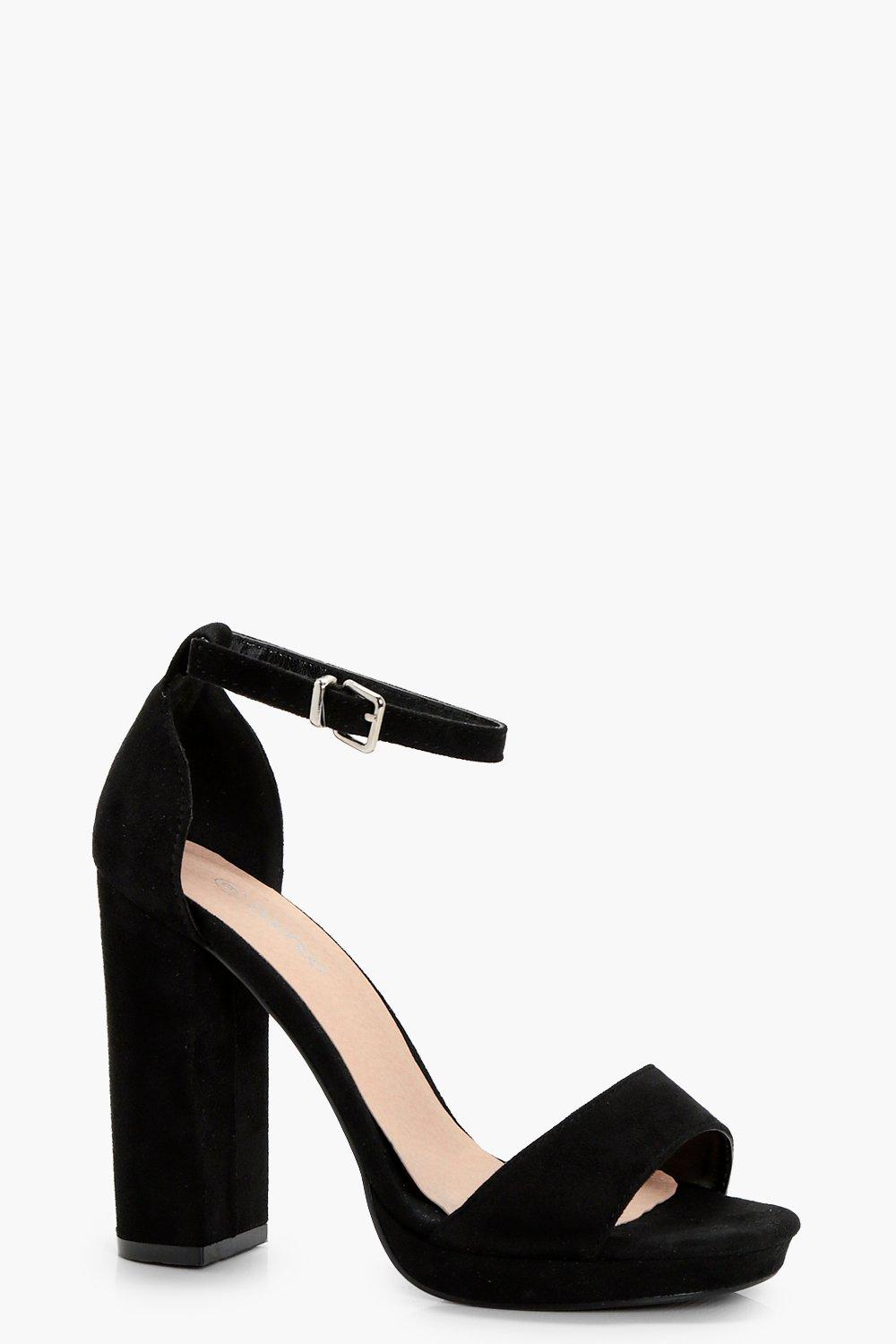 Lisa Wide Fit Platform Block Heels | Boohoo