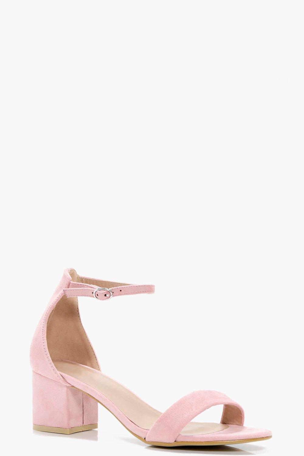 pink block heel shoes uk