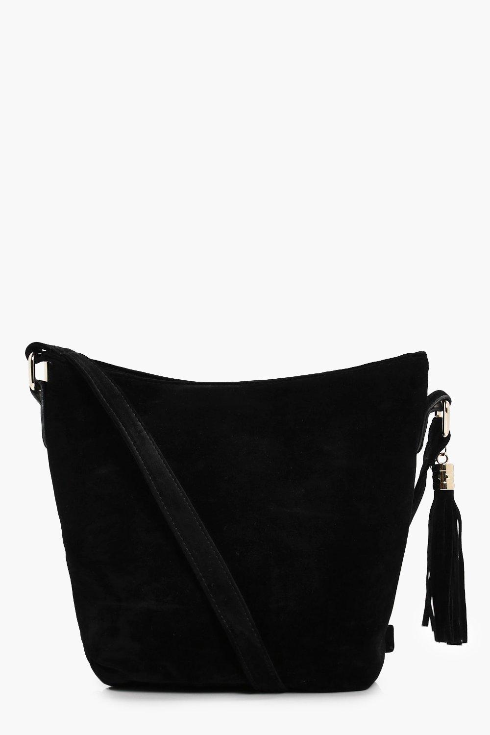 Click to view product details and reviews for Womens Suedette Bucket Crossbody Bag Black One Size Black.