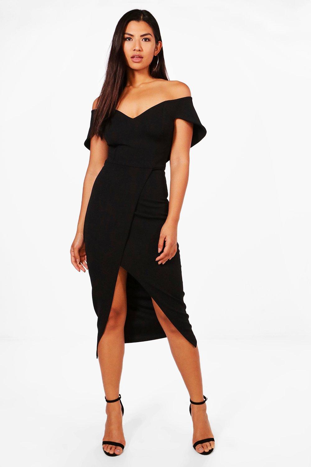 wrap skirt midi dress