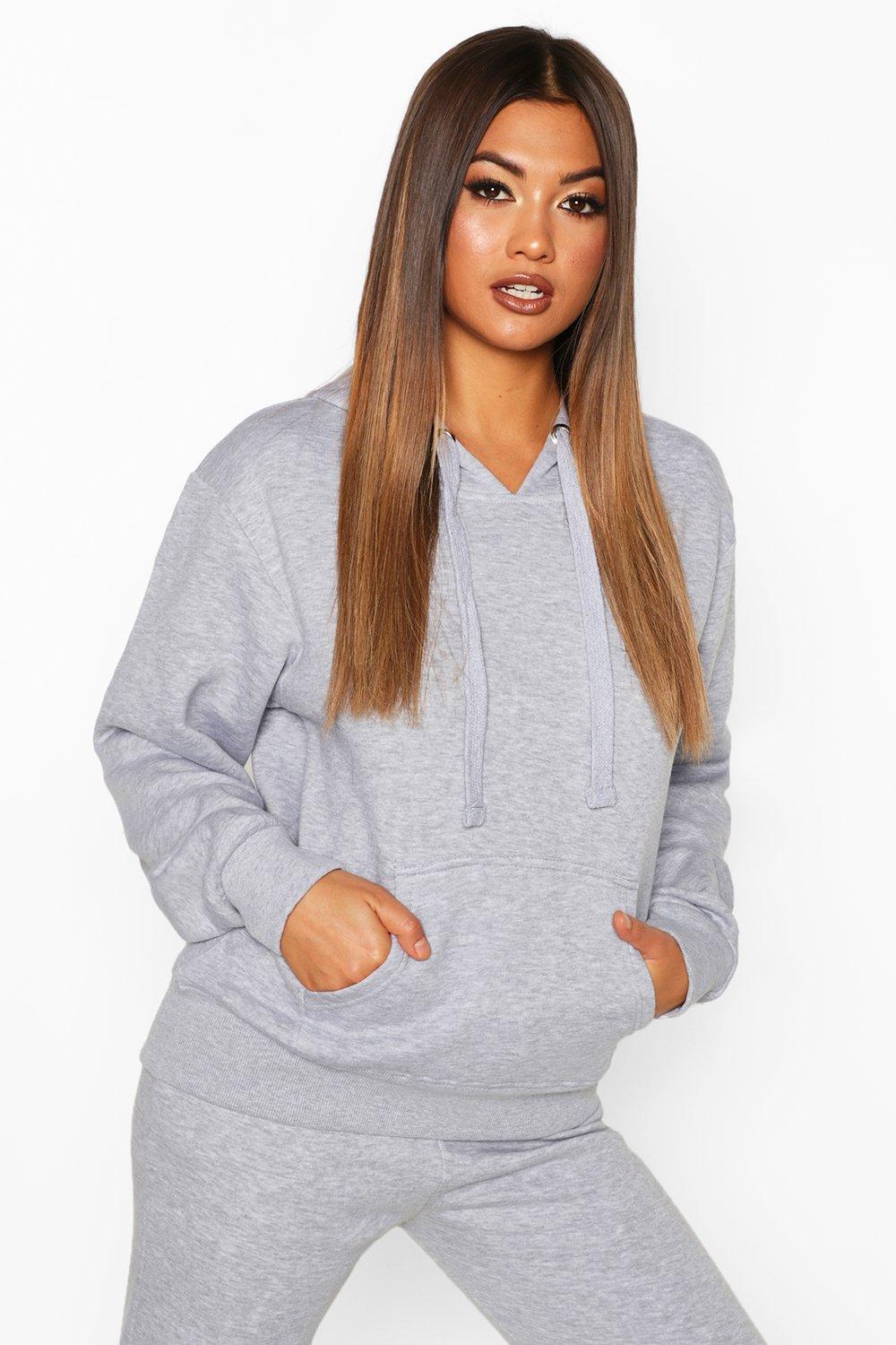 

Безразмерная базовая однотонная толстовка, Grey marl