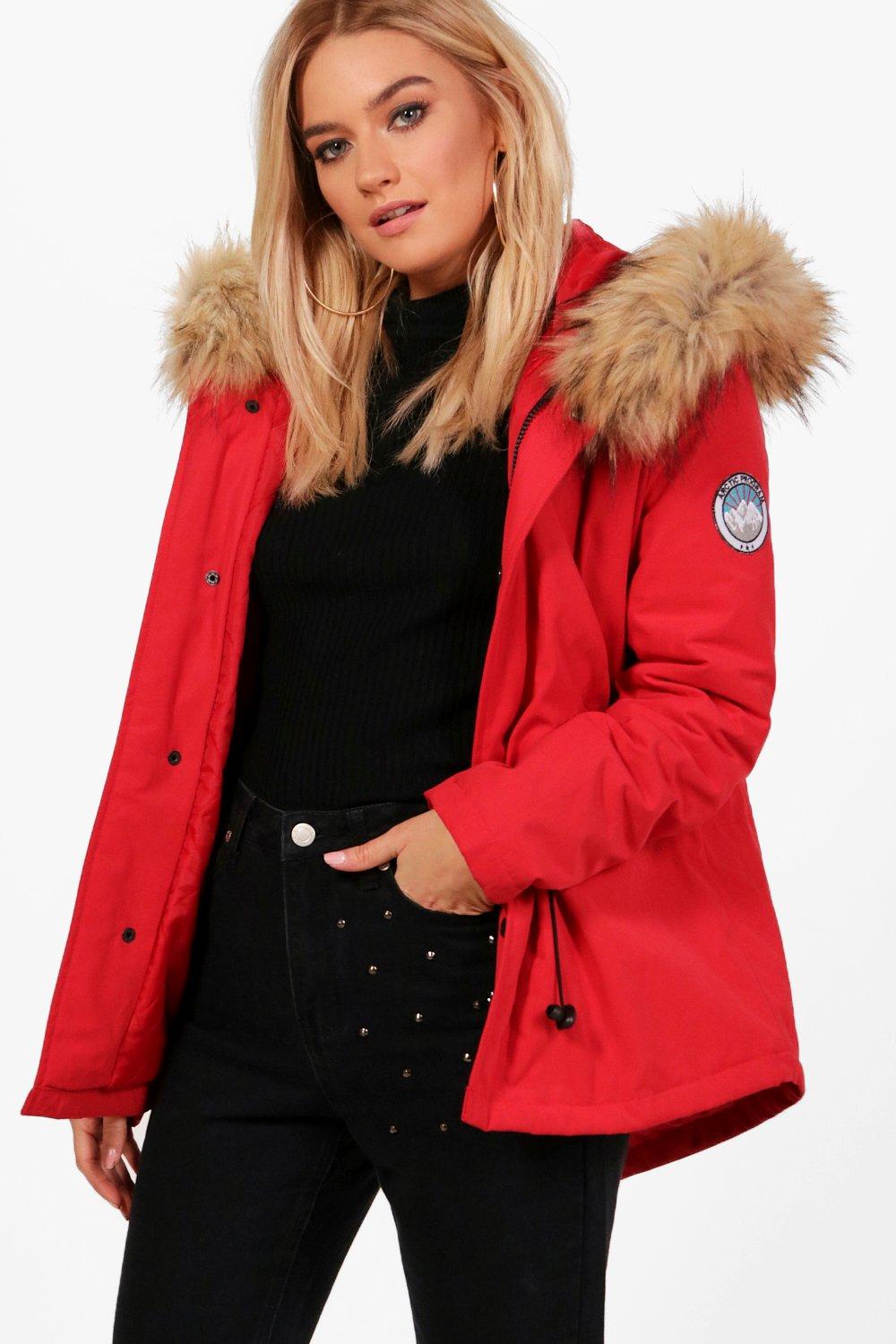 boohoo parka jacket