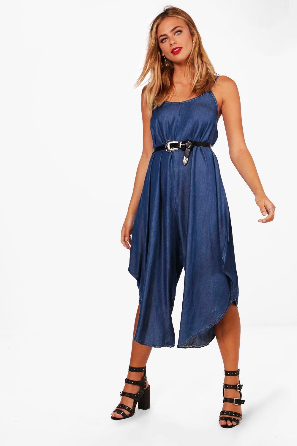 denim harem jumpsuit