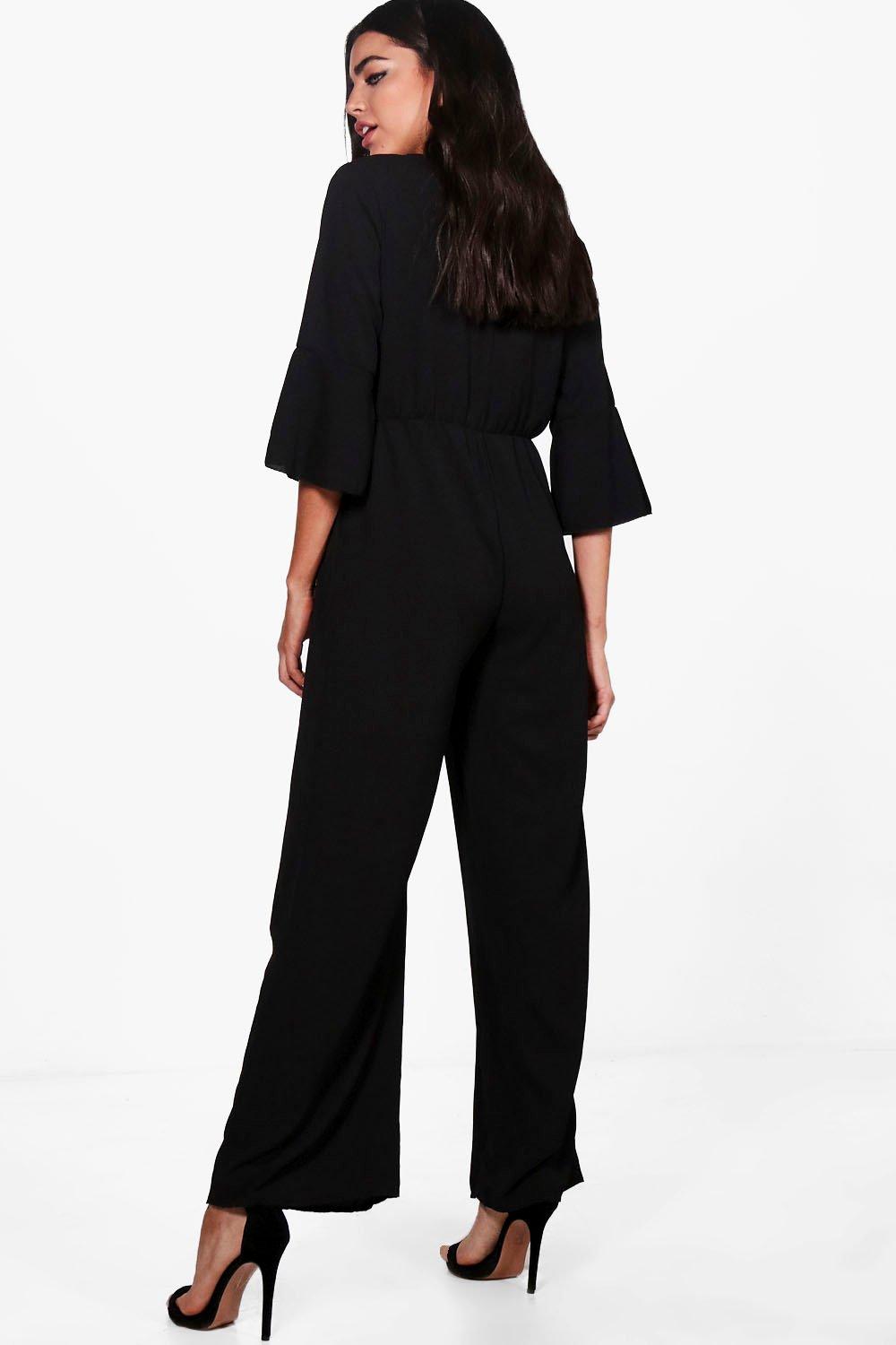 flare sleeve jumpsuit